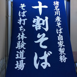 Michinoeki Inagawa Sobanoyakata - 2016.12.10玄関横の旗