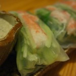 手打蕎麦 とし庵 - ズワイガニの生春巻