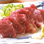 Fresh horse sashimi red meat sashimi