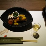 宮島グランドホテル 有もと - 夕食の先付です。