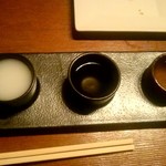 Anko - 日本酒おまかせ三種：1,000円
