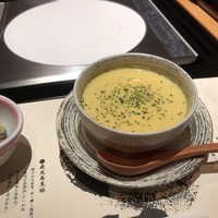 華蓮 博多店 - 前菜のコーンポタージュ