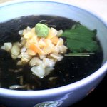 おそば高砂家 - 冬季限定「生のりあられそば」（900円）富津生海苔フェア参加メニュー