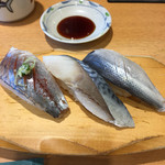 沼津魚がし鮨　 - ヒカリモノ3点