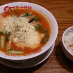 太陽のトマト麺 - 太陽のチーズラーメン＋ライス（リゾット？）