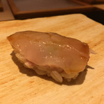 鮓 きずな - 201612再訪  明石 カワハギ昆布締めと肝