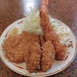林や - 海老とんかつミックス1290円