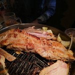 sumibishichirimmongorianchoppu - 豚ばら肉　凄いボリューム❗