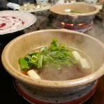 比良山荘 - お鍋の様子