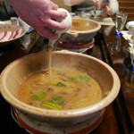 比良山荘 - いのししちゃんには味噌出汁が追加～