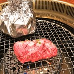 焼肉 スタミナ苑 - 2016 12 　特選ニンニクと特選特選ハラミステーキ
