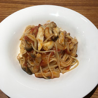 Osteria OLMO - Menu A税込2138円♤パスタ 自家製パンチェッタとキノコのトマトソース