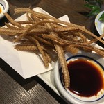 小川の魚 - 骨せんべい