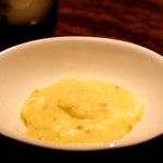 石の華 - 鳥干　とぼし（鶏ささみ干物：京都府産）520円　のマヨ。