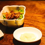 石の華 - 鳥干　とぼし（鶏ささみ干物：京都府産）520円