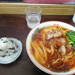 中華そば いではら - 中華そば（並）+おにぎり：600円+50円