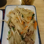 Okazaki Shokudou - 野菜炒め。鉄板です。2016年12月