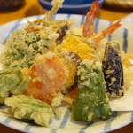 しのうち - 天ぷら盛合わせ（1100円）