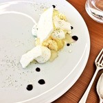 シエル エ ソル - 洋ナシのコンポート　濃縮ミルクのソルベ