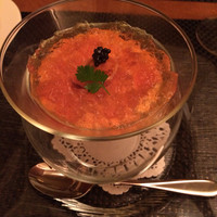 DINING 六区 - 人参のムース コンソメジュレ ウニとキャビア乗せ  