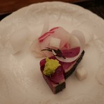 緒方 - 16.12月　造り（明石鯛、ヨコワマグロ）