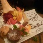 wine no Ruisuke zeRo  - バースデープレート。