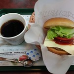 MOS BURGER - モーニング野菜チーズバーガー ドリンクセット