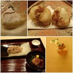 米増 - №8　フグ白子
      手打ちそば　鴨汁
      弥生土器の花瓶
      