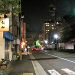 観山 - 左が観山、右が佛光寺。奥にホテル日航