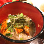 自家製麺 竜葵 - 鶏そば鰻茶漬けにした汗