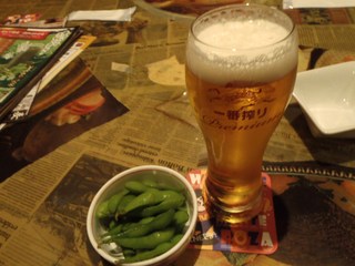 Warawara - 生ビールと枝豆
