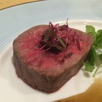 土佐赤牛の低温ポッシェ