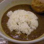 蜂の家 - カレーうどんの残りのカレーにごはん（\200）を入れるの図