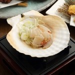 Grilled shellfish with miso