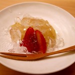 味 ふくしま - さがほのかいちごとラフランスのコンポート