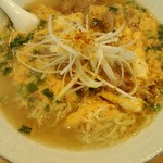 拉麺食道 - ニラタマしおラーメン大盛り850円。