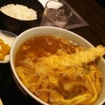 蕎麦と鴨料理 心斎橋 宗平 - えび天カレーそばセット（ご飯付）