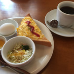 ハートレイ - ブレンドコーヒー400円とエッグトーストのモーニング