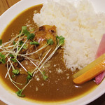 こだわり産直野菜と生パスタ ARK DINING - 【ランチ】 鶏もも肉丸ごと一枚 カレー　\680