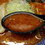 北海道ラーメン味源 - 「鉄火麺」９００円（スープ）