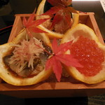 東條 - 柚子釜（鱈真子，合鴨ロース，なまこ，醤油漬けイクラ）