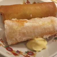 菜香新館 - 海老のウエハース巻き揚げ、具沢山春巻き
