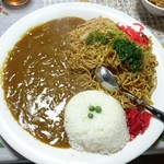 かっぱ飯店 - Aセットです。カレーが意外と美味しいです。