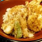 手打ちそば処 淡淡 - あなご天丼のアップ