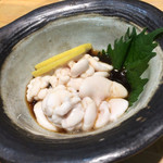 魚河岸割烹 鮮 - 白子ポン酢、滑らかで美味しい