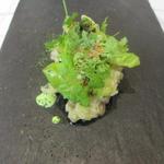 クイントカント - 鰆の低温調理　ちりめんキャベツとスペルト小麦のストゥファート
      