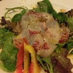 南国酒場リバーサイド - カルパッチョ手前と、マグロ、サンマ刺身