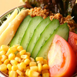Torimasu salad (homemade dressing)