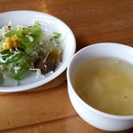 レーチェ - ランチのサラダとスープ(2016.12)