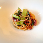 イイダコと青菜のペペロンチーノ